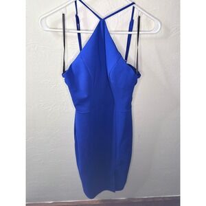Blue dress with side accents